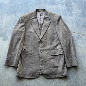Lims Tailor Mens Brown Herringbone Wool Blazer Hand Made Bespoke Sport Coat
